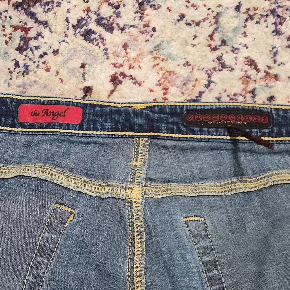 AG ED Adriano Goldschmied Angel Boot Cut Jeans Low Rise Blue Womens Size 31 x 34